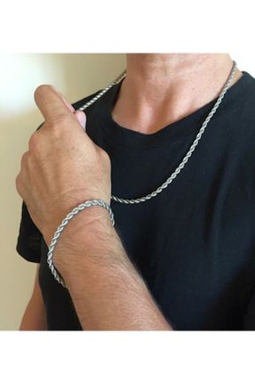 گردنبند جواهر مردانه استیل ضد زنگ کد 792814330