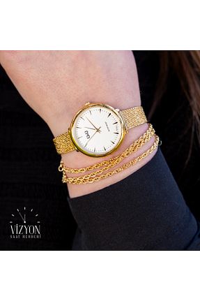 ساعت مچی طلائی زنانه فولاد ( استیل ) کد 795536434