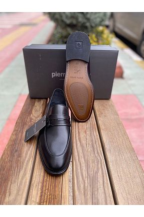 کفش کلاسیک قهوه ای مردانه چرم خالص Pierre Cardin - کد 795583821