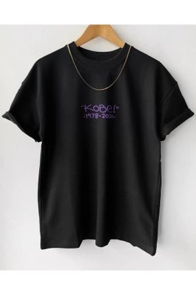 تی شرت مشکی زنانه رگولار یقه گرد پارچه ای تکی کد 795260958