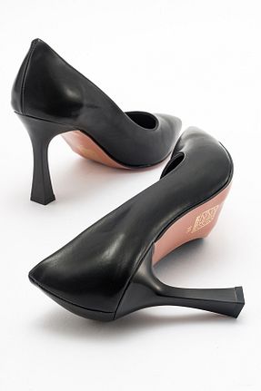 کفش استایلیتو مشکی پاشنه نازک luvishoes - کد 795285617
