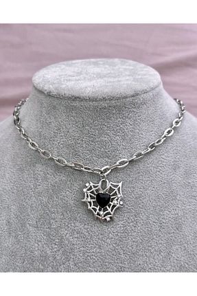 گردنبند جواهر مشکی زنانه آهن sleyshop - کد 754644965