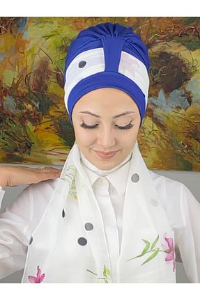 روسری سرمه ای ساده BUTİKAMBAR - کد 795442779