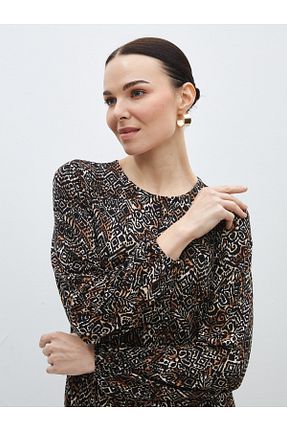 لباس قهوه ای زنانه بافتنی LC Waikiki - کد 795446437