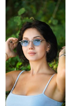 عینک آفتابی زنانه 44 UV400 استخوان سایه روشن مستطیل کد 347711139