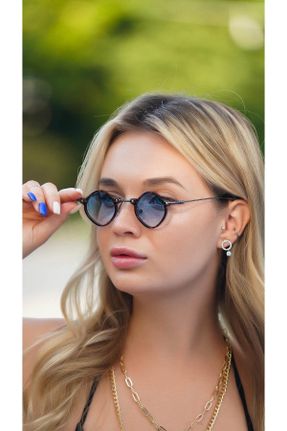 عینک آفتابی زنانه 44 UV400 استخوان سایه روشن هندسی کد 350213899