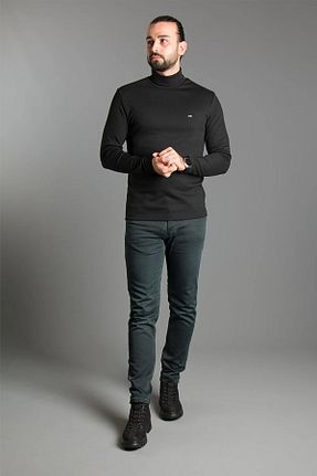 پلیور مشکی مردانه ساده ZEKİ ÖZER - کد 369712298