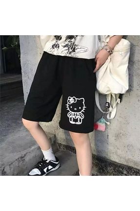 شلوارک و برمودا مشکی زنانه Relaxed BALİNA - کد 795770483