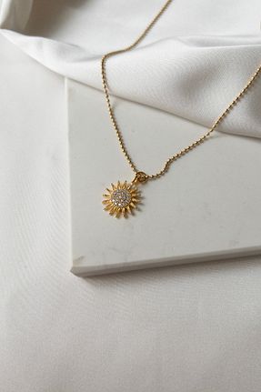 گردنبند استیل ( فولاد ) طلائی زنانه استیل (فولاد) Karflake - کد 795829169