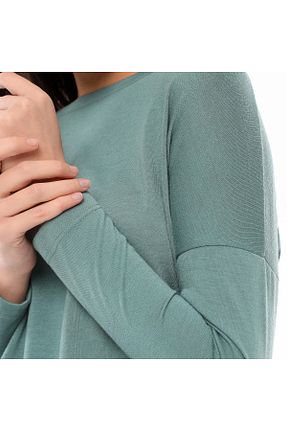 تیشرت سبز زنانه رگولار defys - کد 795840453