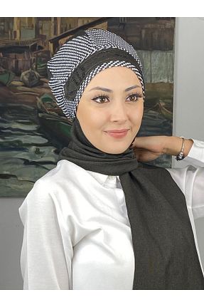 روسری طوسی ساده BUTİKAMBAR - کد 795974445