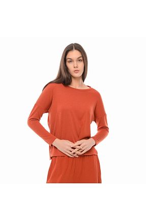تیشرت قهوه ای زنانه رگولار defys - کد 795840474