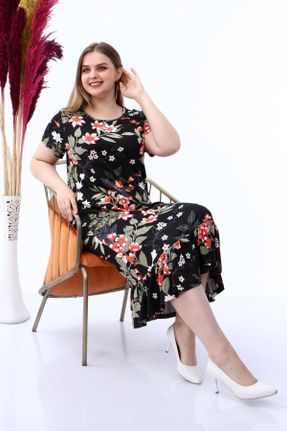 لباس مشکی زنانه بافت پلی اورتان سایز بزرگ کد 119717395