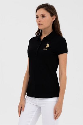 تیشرت مشکی زنانه رگولار U.S. Polo Assn. - کد 721760032