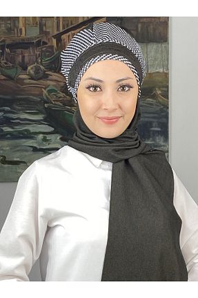 روسری طوسی ساده BUTİKAMBAR - کد 795974445