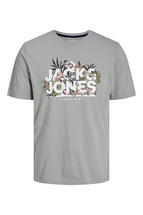 تیشرت طوسی مردانه رگولار Jack & Jones - کد 796105389
