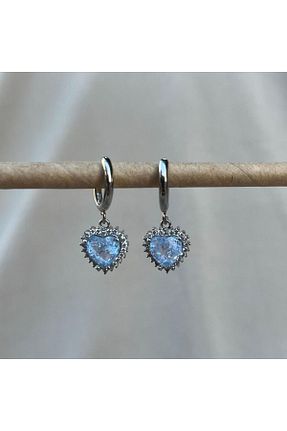 گوشواره جواهر آبی زیرکن Claritas Takı - کد 796162535