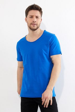 تیشرت آبی مردانه اسلیم فیت figo - کد 103560619