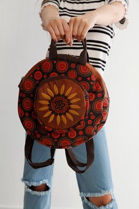 کوله پشتی قهوه ای زنانه سایز متوسط Street Bag - کد 103804332