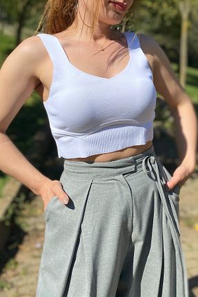 بلوز نباتی زنانه ساده KüButik - کد 104351342