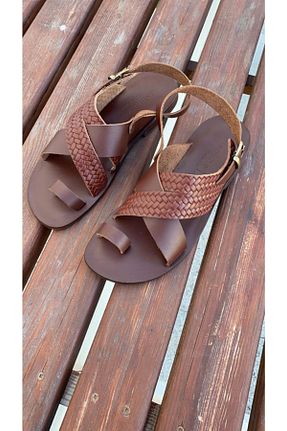 صندل قهوه ای مردانه پاشنه نازک DaphneSandals - کد 104801422