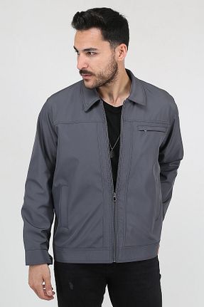 کاپشن سایز بزرگ طوسی مردانه کلاسیک REGOS - کد 104878929