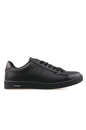 کفش اسنیکر مشکی مردانه چرم اصل U.S. Polo Assn. - کد 42594558
