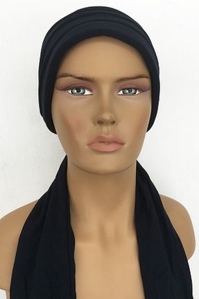 روسری سرمه ای پنبه ای Vera - کد 96341560