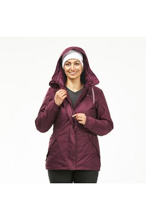 کاپشن اسپرت زرشکی زنانه رگولار Decathlon - کد 353604442