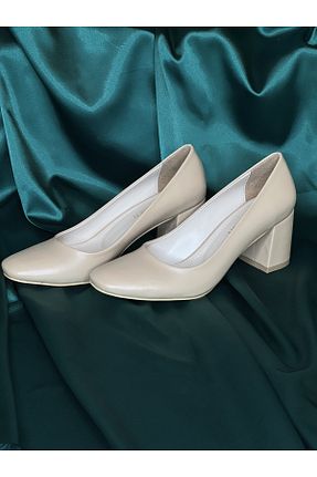کفش مجلسی بژ زنانه چرم مصنوعی bm atelier - کد 792669761