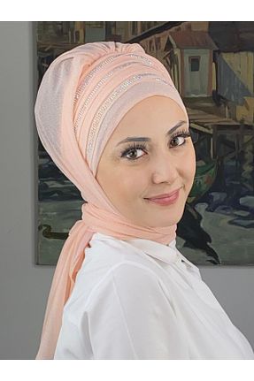 روسری صورتی ساده BUTİKAMBAR - کد 795974037