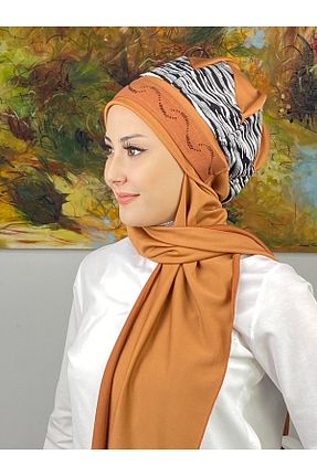 روسری زرد ساده BUTİKAMBAR - کد 795974211