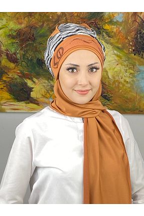 روسری زرد ساده BUTİKAMBAR - کد 795974211