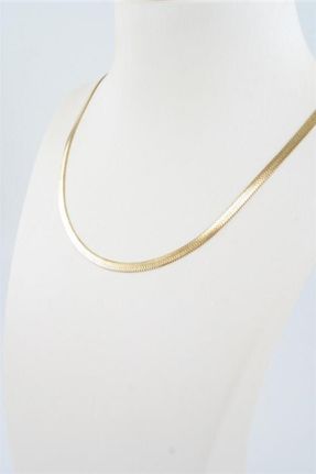گردنبند استیل طلائی زنانه فولاد ( استیل ) کد 796041706