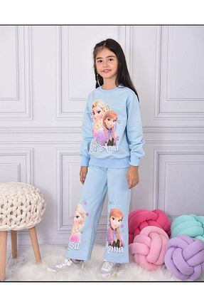 ست بالاتنه و پائین تنه آبی بچه گانه بافتنی PİJAKİDS - کد 795993766