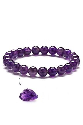 دستبند جواهر بنفش زنانه سنگ طبیعی Padore Accessory - کد 795982266