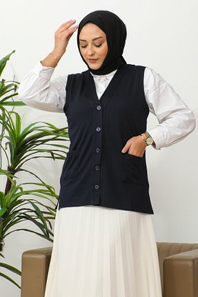 کت حجاب سرمه ای زنانه Kalem penye - کد 796333113