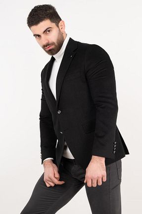 کت مشکی مردانه اسلیم فیت Sır - کد 459819300