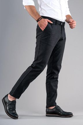 شلوار مشکی مردانه پنبه ای AKÇAYLAR - کد 373580668