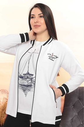 ست بالاتنه و پائین تنه سفید زنانه بافت WND SPORT - کد 796403300