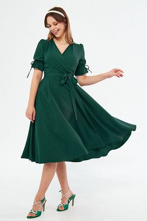 لباس مجلسی و فارغ التحصیلی سبز زنانه بافتنی Bidoluelbise - کد 796622044