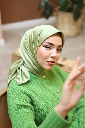 روسری سبز پلی استر Silk Home - کد 796671278