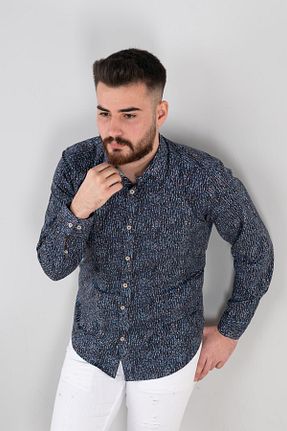 پیراهن سرمه ای مردانه اسلیم فیت AKÇAYLAR - کد 89905553