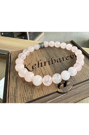 دستبند جواهر صورتی زنانه سنگ طبیعی KEHRİBAREVİ KARAMAN - کد 670577345
