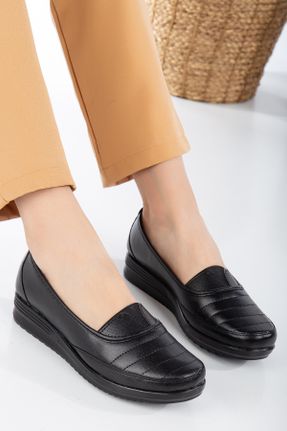 کفش کلاسیک مشکی زنانه چرم مصنوعی پاشنه کوتاه ( 4 - 1 cm ) پاشنه ساده کد 796596705