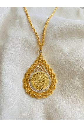 گردنبند جواهر طلائی زنانه برنجی xesha - کد 796643262