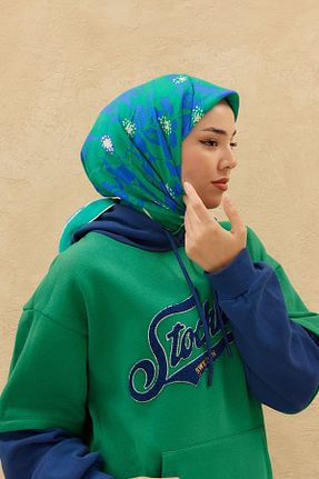روسری سبز پنبه ای Silk Home - کد 796667238