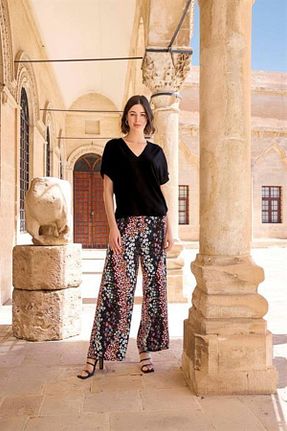ست بالاتنه و پائین تنه مشکی زنانه بافتنی MONAMİSE - کد 746080092
