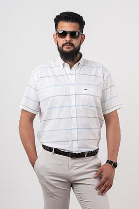 پیراهن سفید مردانه گشاد Dorss - کد 115949797