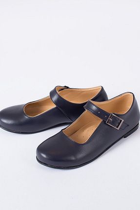 کفش کلاسیک سرمه ای بچه گانه چرم مصنوعی Goose - کد 765411698